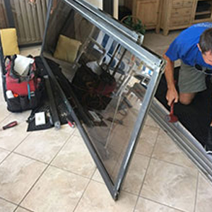 sliding glass door frame repair Wilton